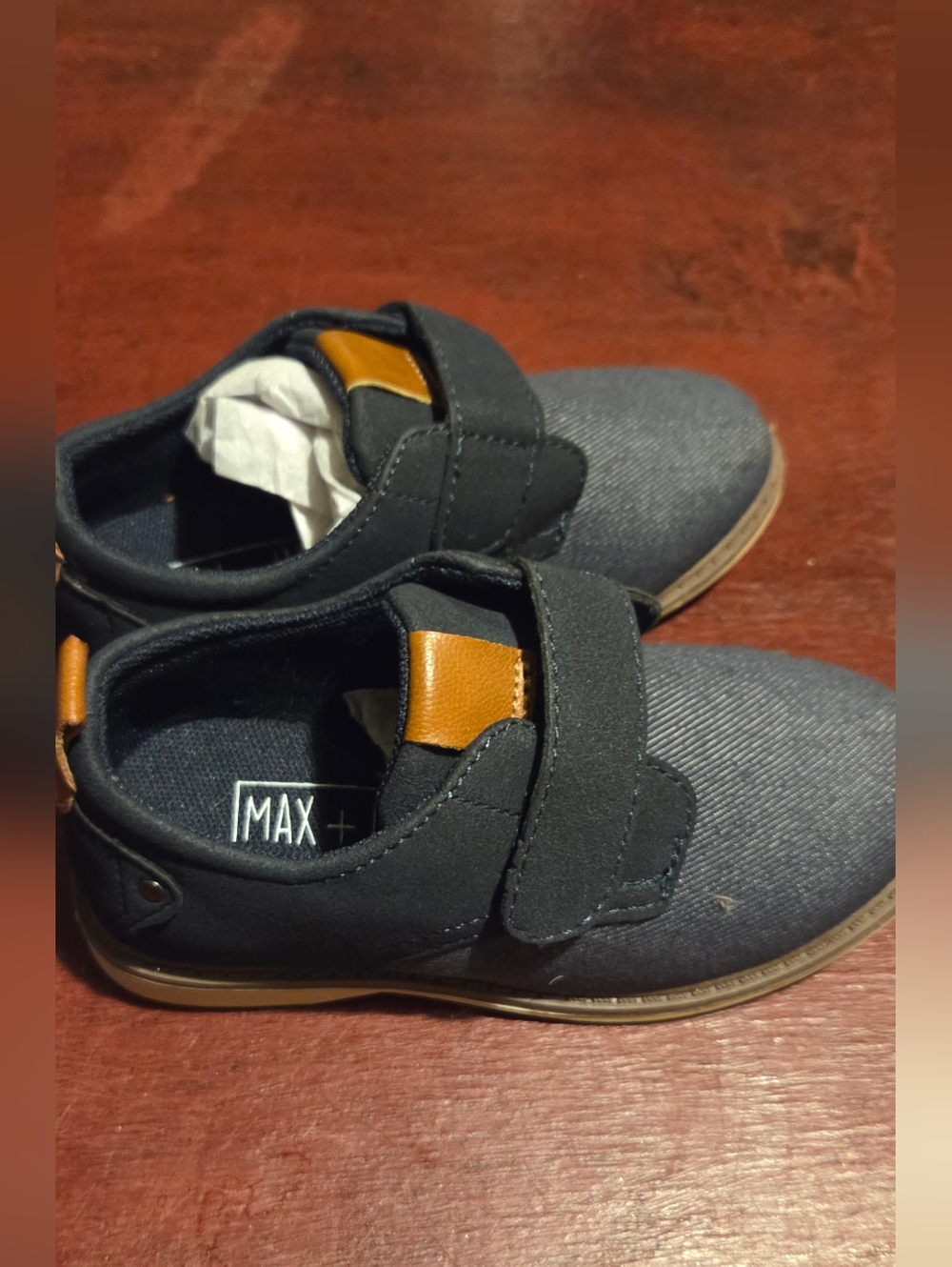 SOLD-Little Boys Denim Oxford Shoes Size 10